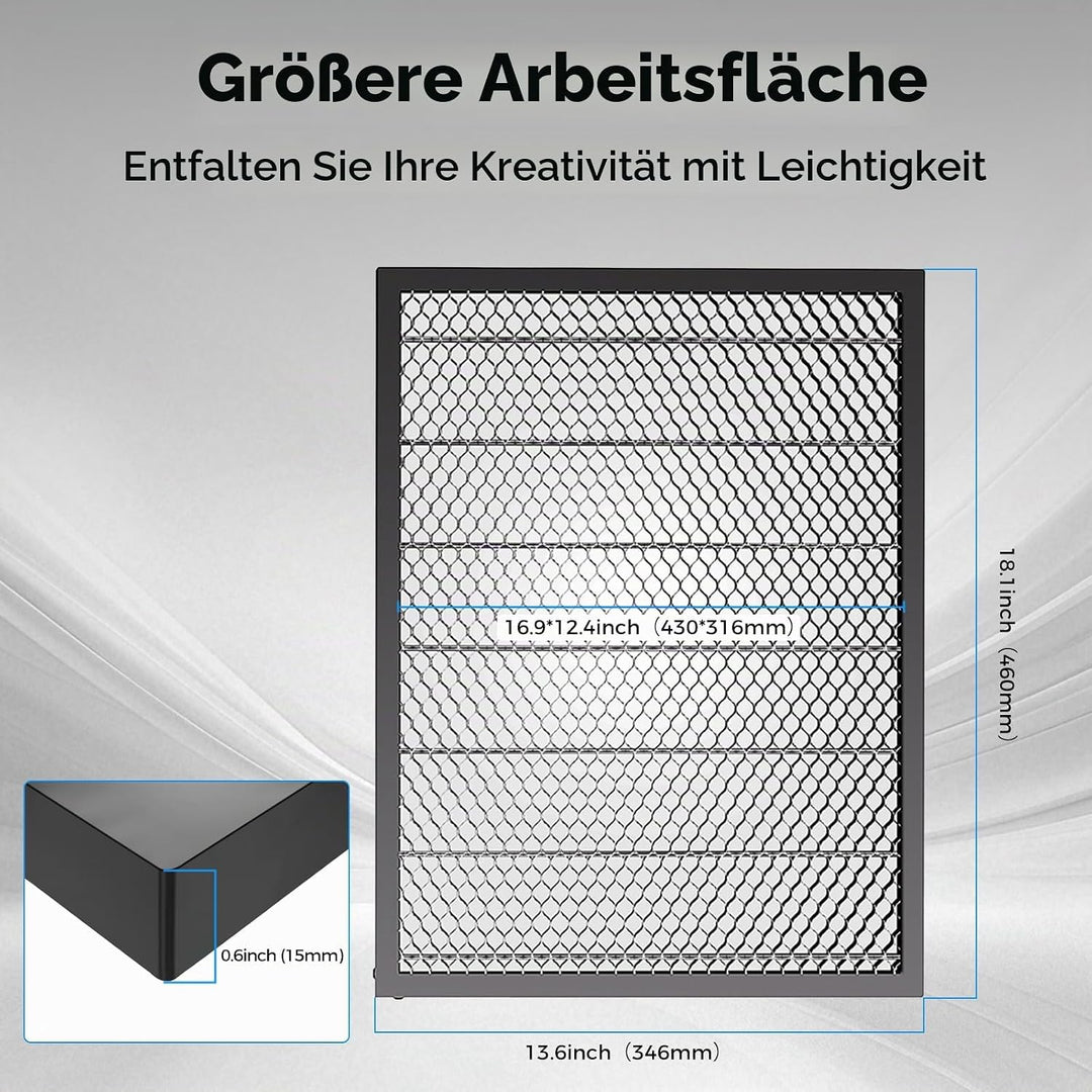 Creality Waben-Arbeitstisch, 460 x 346 mm Waben-Arbeitsfläche für Falcon A1, Waben-Arbeitsplatte für