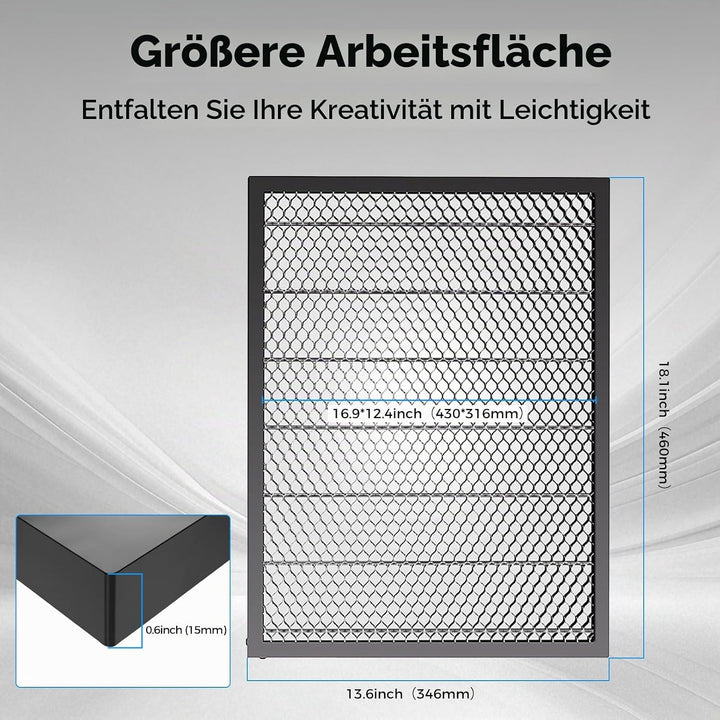 Creality Waben-Arbeitstisch, 460 x 346 mm Waben-Arbeitsfläche für Falcon A1, Waben-Arbeitsplatte für
