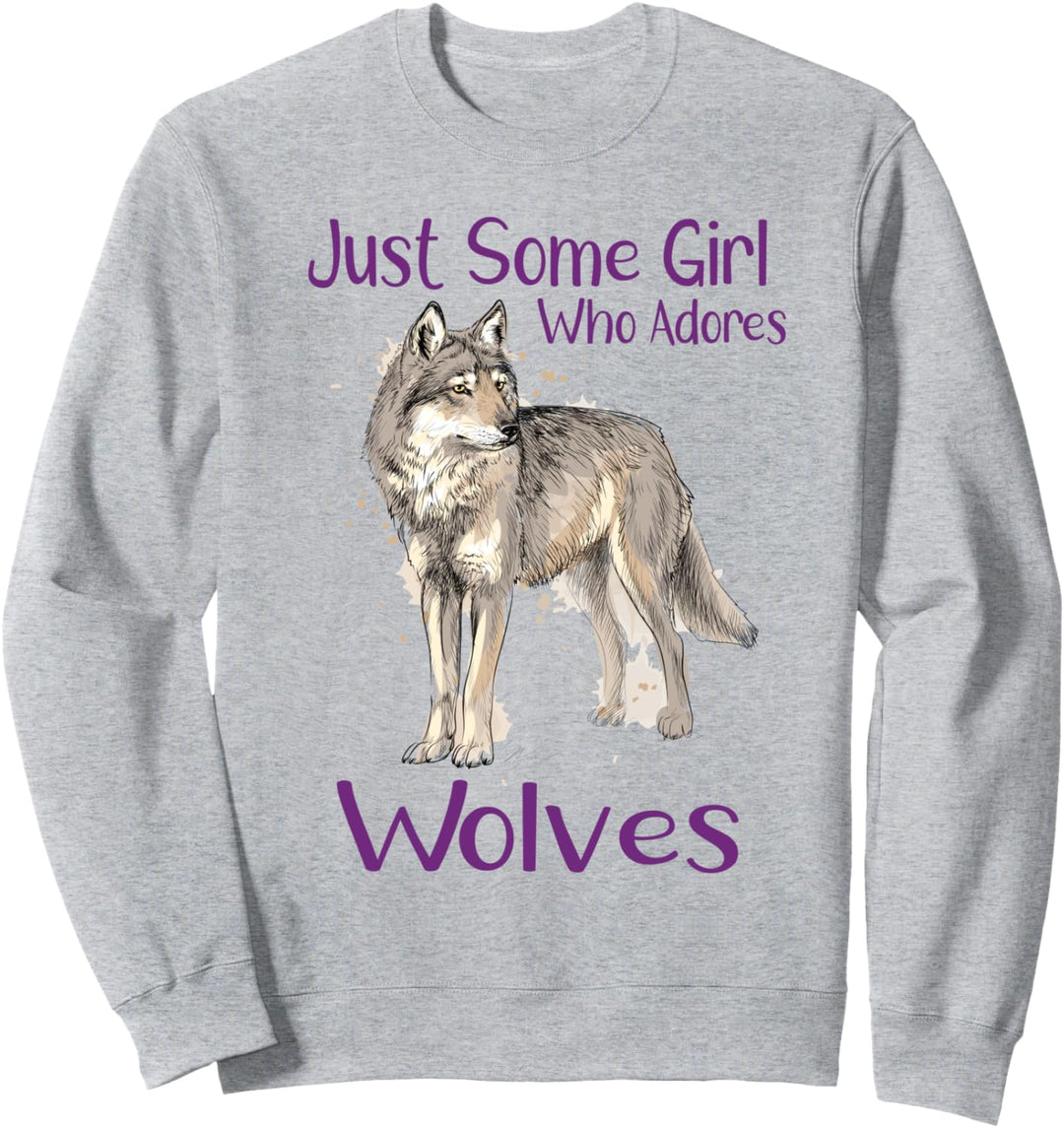 Just Some Girl Who Adores Wolves Wolf Tier Mädchen Teenager Sweatshirt