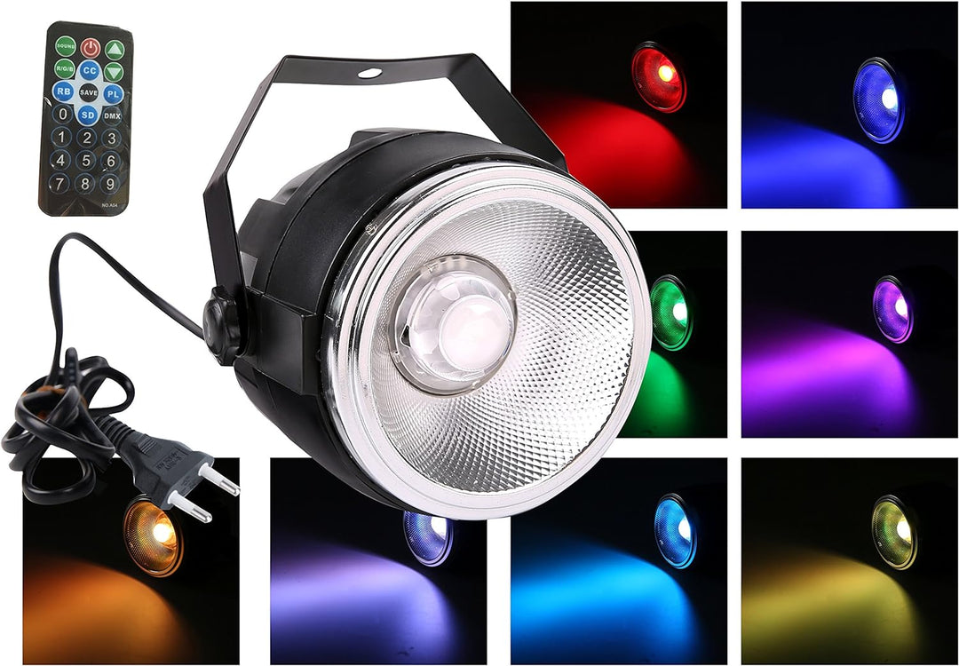 Tom, LED, 35 Watt, RGB-Farbspektrum, COB, LED-Lampe mit einem Reflektor aus glänzendem Aluminium glä