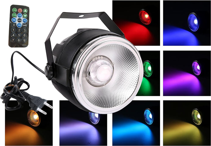 Tom, LED, 35 Watt, RGB-Farbspektrum, COB, LED-Lampe mit einem Reflektor aus glänzendem Aluminium glä