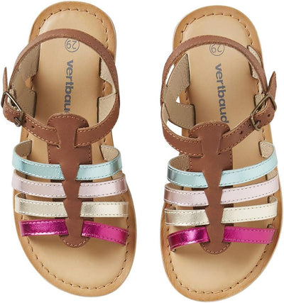 Vertbaudet Mädchen Römersandalen 37 EU Camelfarben, 37 EU Camelfarben