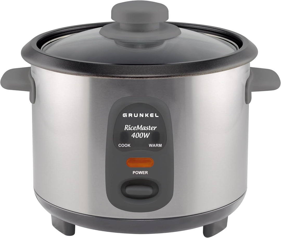 GGRUNKEL RC-1L Elektrischer Reiskocher, 400 W, Fassungsvermögen 1 Liter, Warmhaltefunktion, Antihaft
