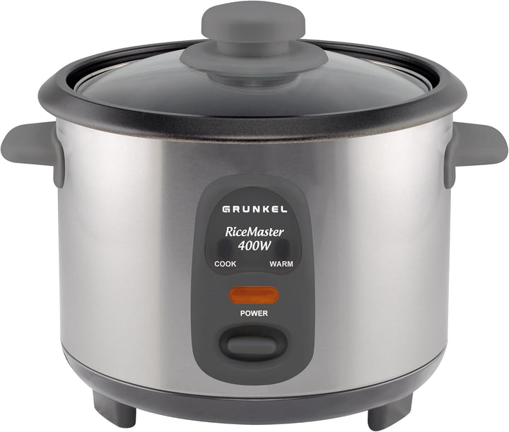 GGRUNKEL RC-1L Elektrischer Reiskocher, 400 W, Fassungsvermögen 1 Liter, Warmhaltefunktion, Antihaft