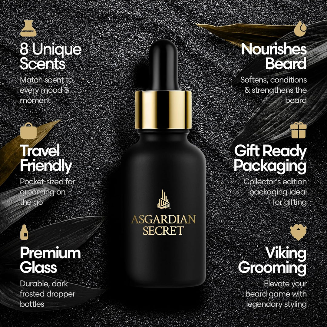 The Beard Struggle Bartöl Probierpaket 8-in-1 – Premium Bartöl Duft Set für Männer – Set mit 8 Probe