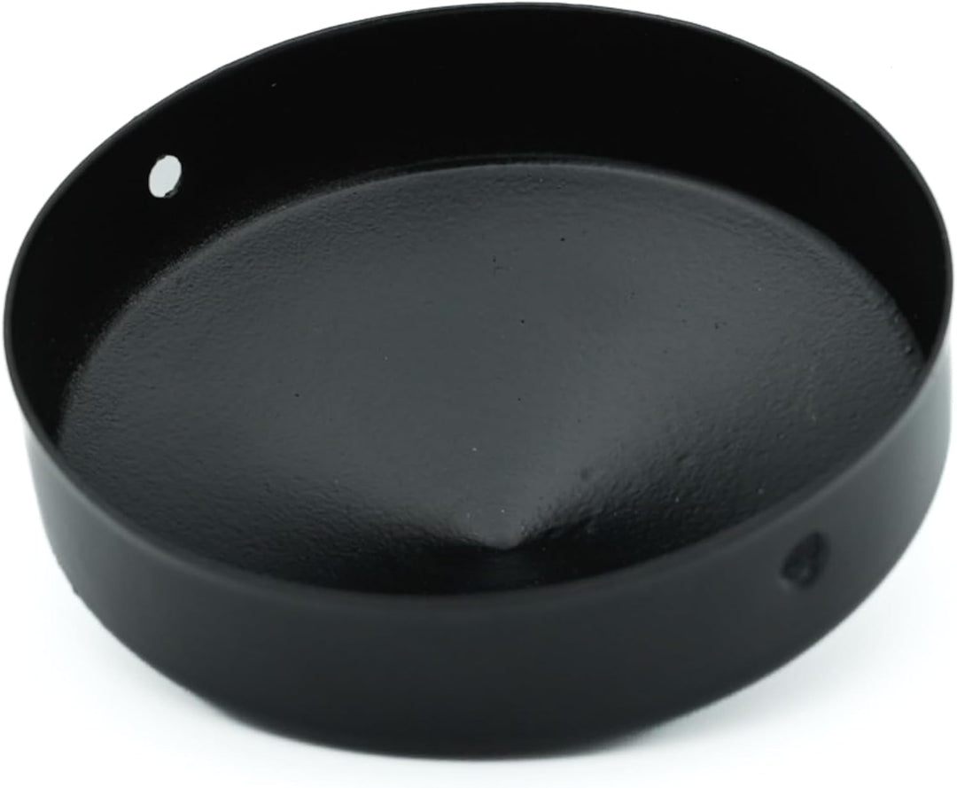 6x Pfostenkappe rund Ø 101 mm – Stahl schwarz pulverbeschichtet – Abdeckung für Holzpfosten 100 mm –