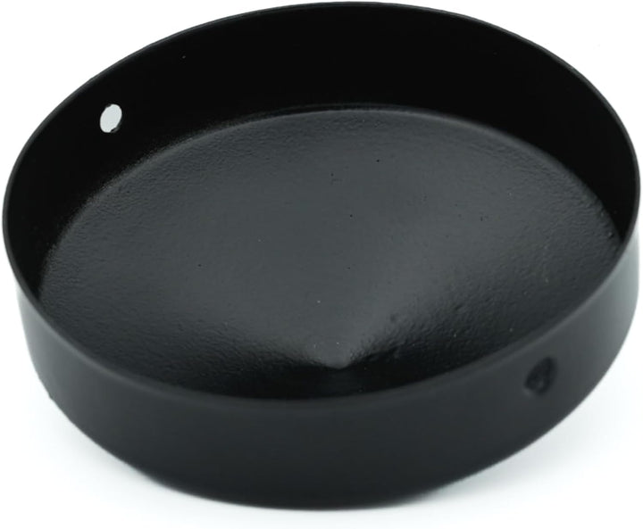 6x Pfostenkappe rund Ø 101 mm – Stahl schwarz pulverbeschichtet – Abdeckung für Holzpfosten 100 mm –