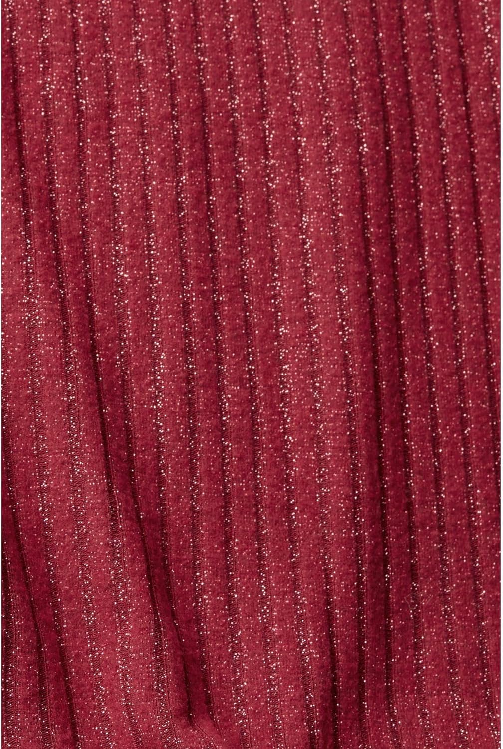 ESPRIT Pullover mit Rollkragen, Glitzer-Effekt und Cut-Out-Detail S 615/Cherry Red, S 615/Cherry Red