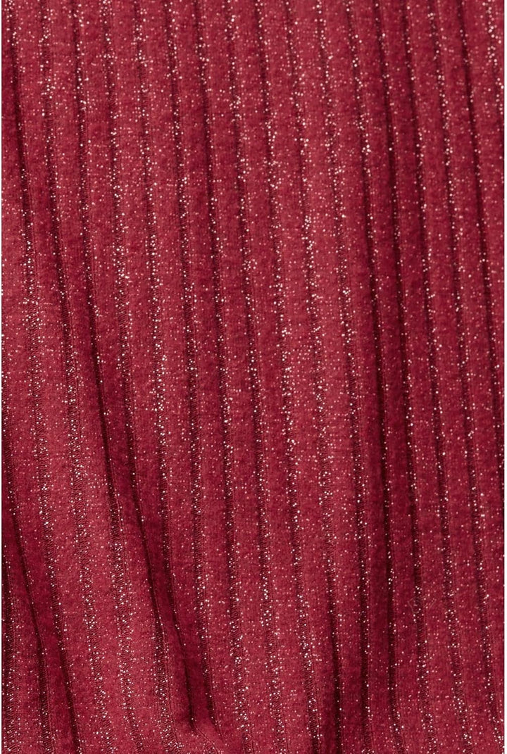 ESPRIT Pullover mit Rollkragen, Glitzer-Effekt und Cut-Out-Detail S 615/Cherry Red, S 615/Cherry Red