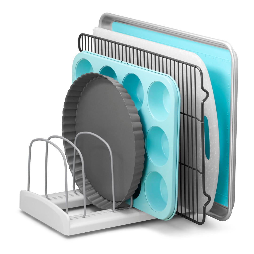 YouCopia Bakeware Rack StoreMore verstellbar, Kunststoff, Weiss, Standard