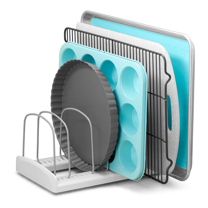 YouCopia Bakeware Rack StoreMore verstellbar, Kunststoff, Weiss, Standard