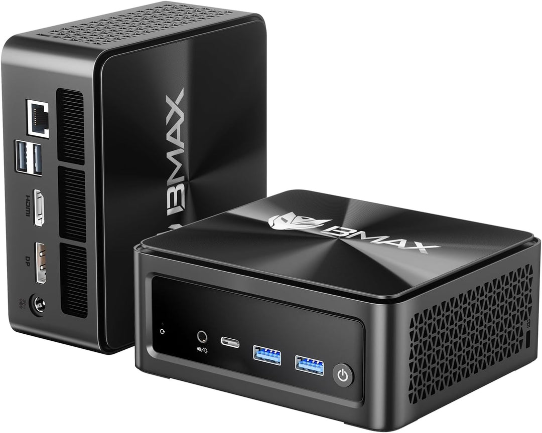 BMAX Mini PC, AMD Ryzen 7 5700U (8C/16T, bis zu 4,3 GHz), Mini-Computer 16 GB DDR4 512 GB NVMe SSD,
