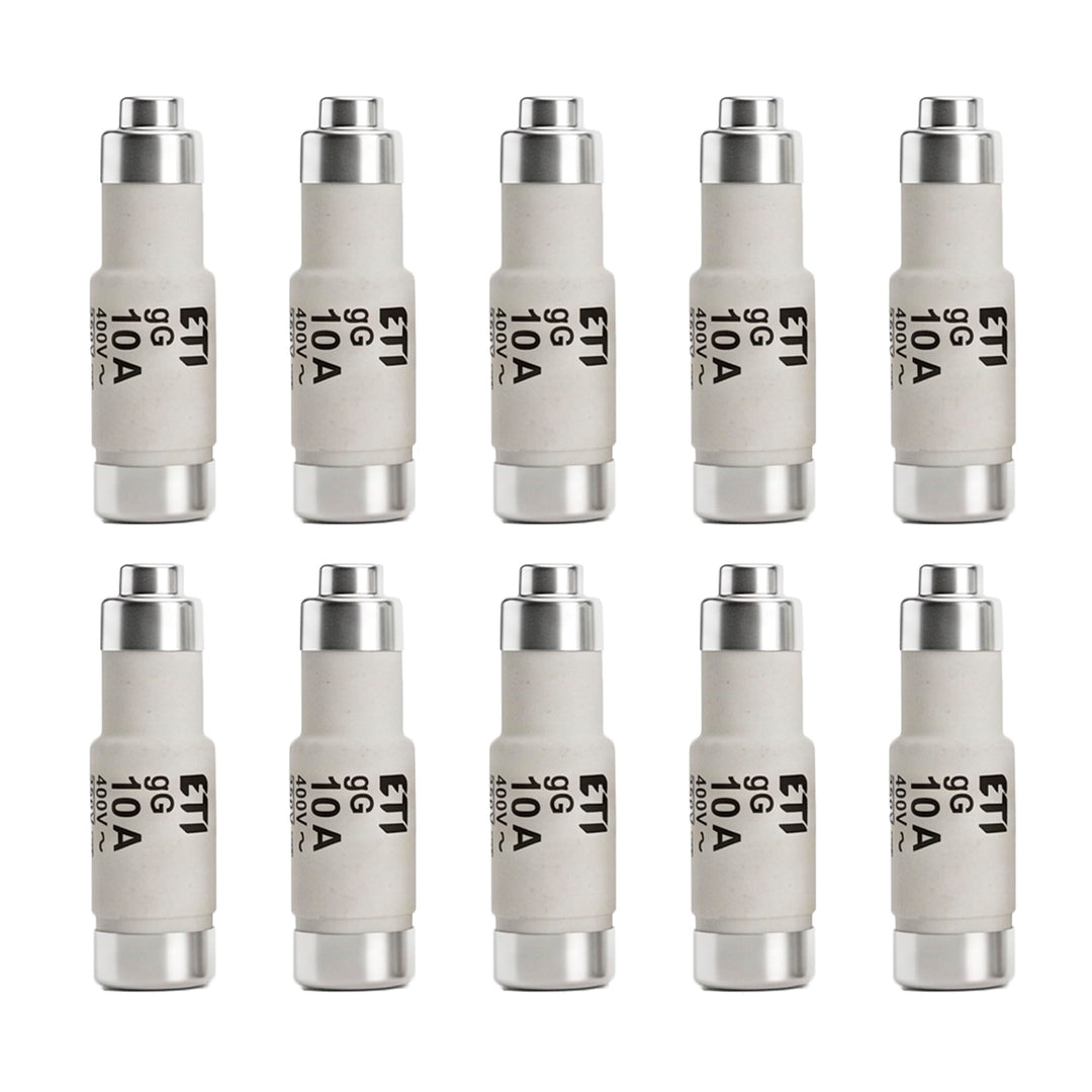 Sicherung NEOZED D01 und D02 10 bis 63 Ampère Blister mit 10 Stück Schmelzsicherungen träge als Ersa
