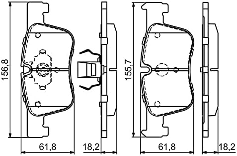 Bosch BP1684 Bremsbeläge - Vorderachse - ECE-R90 Zertifizierung - vier Bremsbeläge pro Set