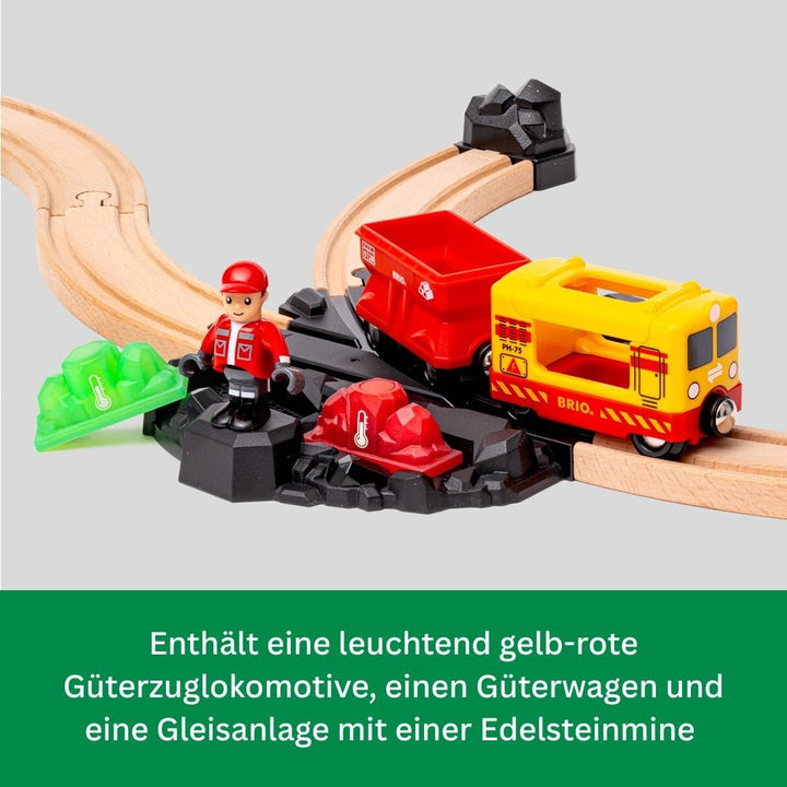 BRIO World - Güterzug-Set mit Farbwechsel - Spielzeug Eisenbahn für Kinder mit Eisenbahn, Wagen, Spi