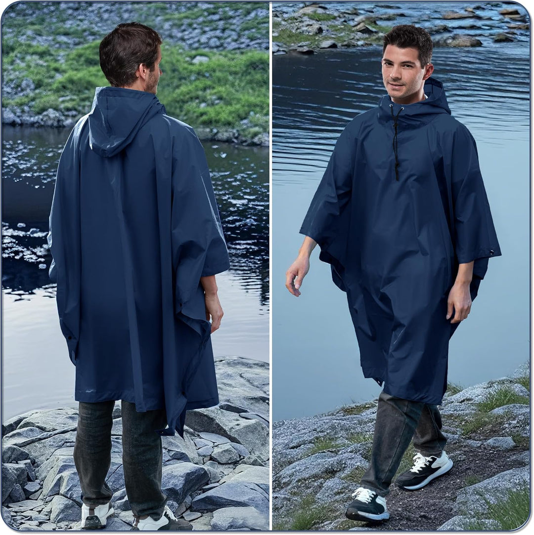 Regenponcho Wasserdicht Regencape mit Kapuze Multifunktionales Regenmantel Wiederverwendbar Regenkle