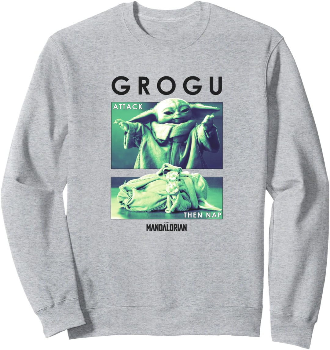 Star Wars: The Mandalorian Grogu Attack Then Nap R14 Sweatshirt
