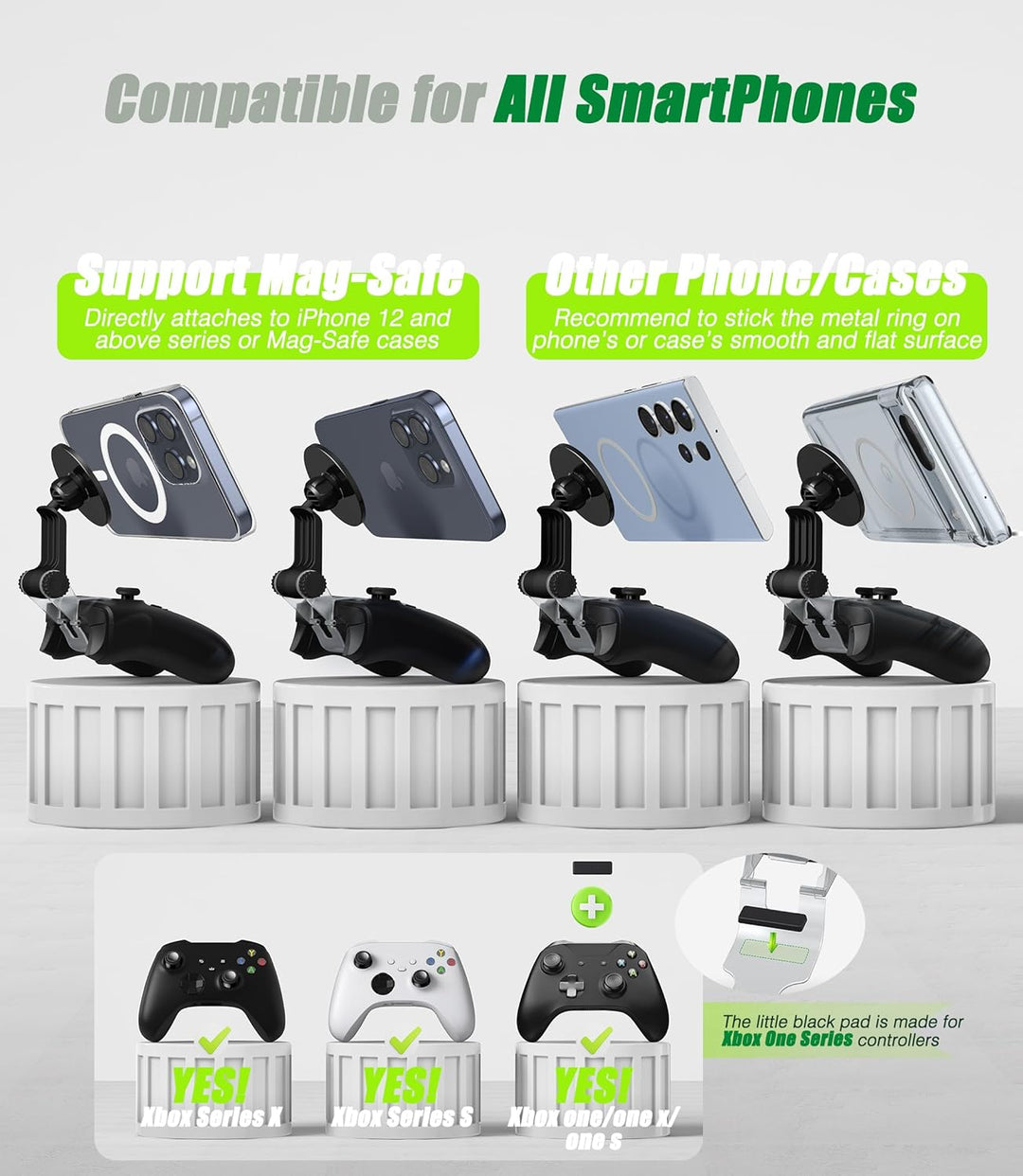 Telefonhalterung Clip für Magnetcontroller kompatibel mit Xbox Series X/S Controller, Mag-Safe verst