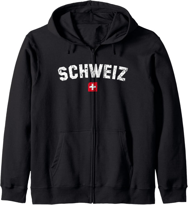 SCHWEIZ Flagge Damen Herren Kinder College SCHWEIZ Kapuzenjacke