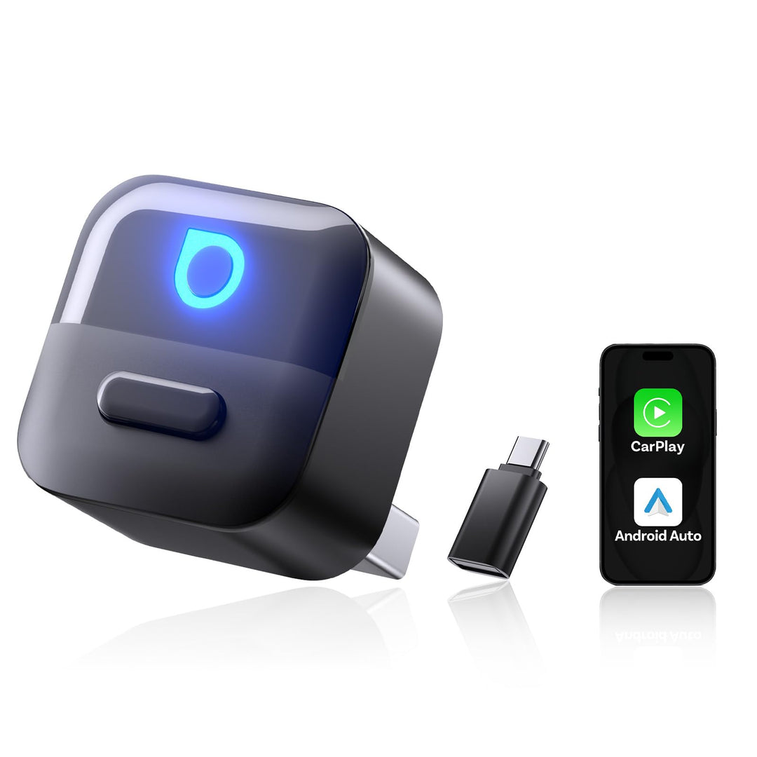 OTTOCAST Mini Pico 2026 Verbesserte, 2 in 1 Wireless CarPlay & Android Auto Adapter mit USB-A/C-Adap