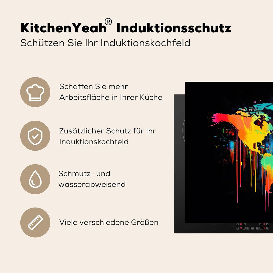 Herdabdeckplatte 90x52 cm Einteilig Induktionsmatte Küche Abdeckung Ceranfeld Herd Abdeckplatte Deko