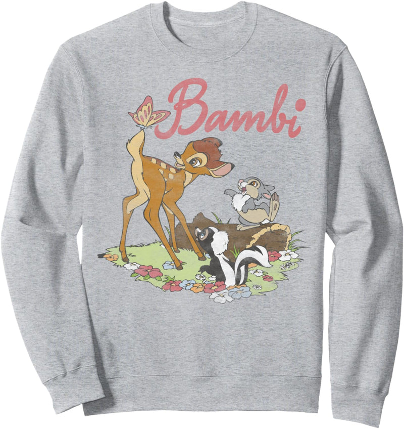 Disney Bambi Thumper Flower Simple Portrait Logo Sweatshirt