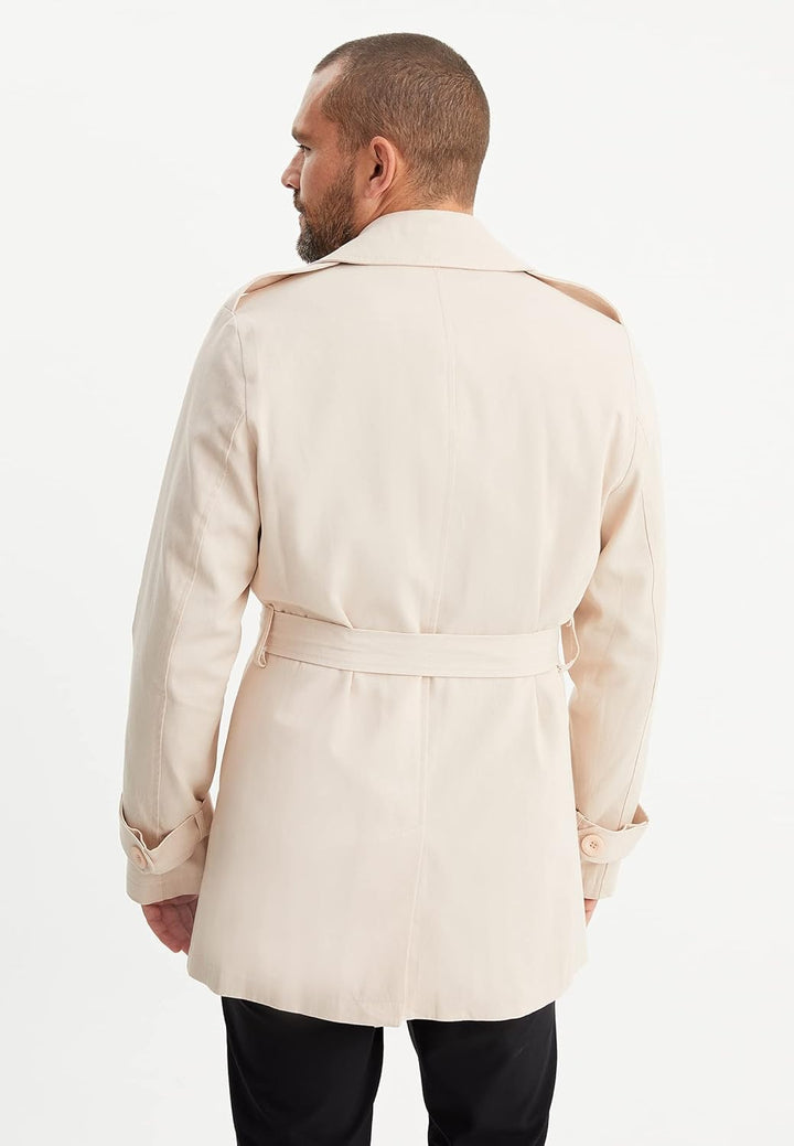 Leif Nelson Trenchcoat Herren kurze Jacke Kurzmantel Halbmantel Business Übergangsjacke Männer Lange