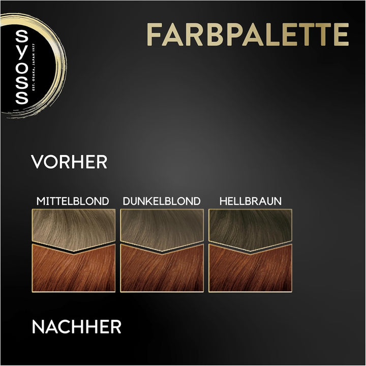 Syoss Oleo Intense Öl-Coloration 6-76 Warmes Kupfer Stufe 3 (115 ml), dauerhafte Haarfarbe mit pfleg