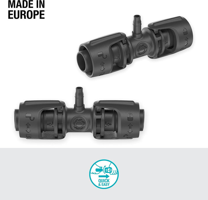 Gardena Micro-Drip-System Reduzier-T-Stück: Praktische T-Verbindung für den Übergang von 13-mm-Rohr