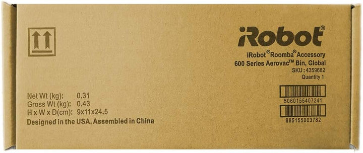 iRobot 4359682 Roomba 500 600 Serie – Original AeroVac Mülleimer in Grau mit Filter