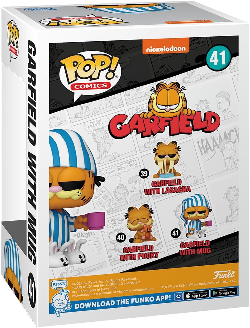 Funko Pop! Comics: Garfield– Garfield mit Mug - Vinyl-Sammelfigur - Geschenkidee - Offizielle Handel
