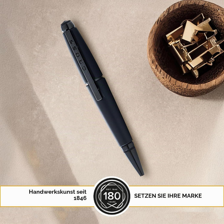 Cross Edge Rollerball (Strichstärke M, Schreibfarbe: schwarz, nachfüllbar, inkl. Premium Geschenkbox