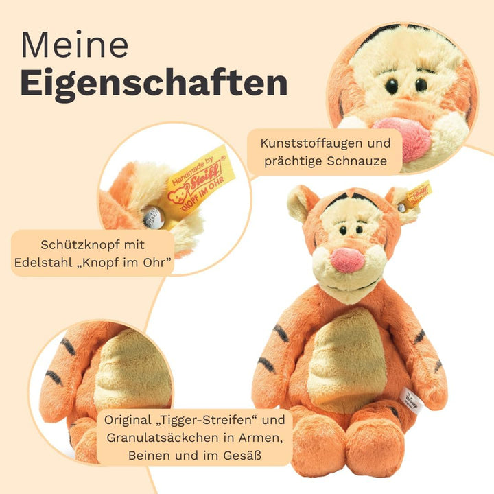 Steiff Kuscheltier Tigger aus Winnie Puuh, Süsses Stofftier, Jungen, Mädchen & Babys ab 0 Monaten, S