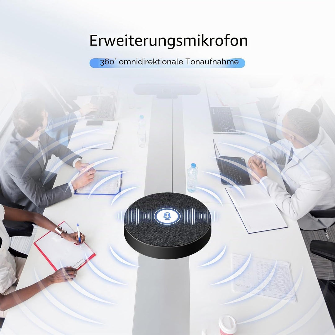 Retekess TC201 Videokonferenzsystem, 4k PTZ Webcam mit Mikrofon, Ai Auto Framing, Speaker Tracking,
