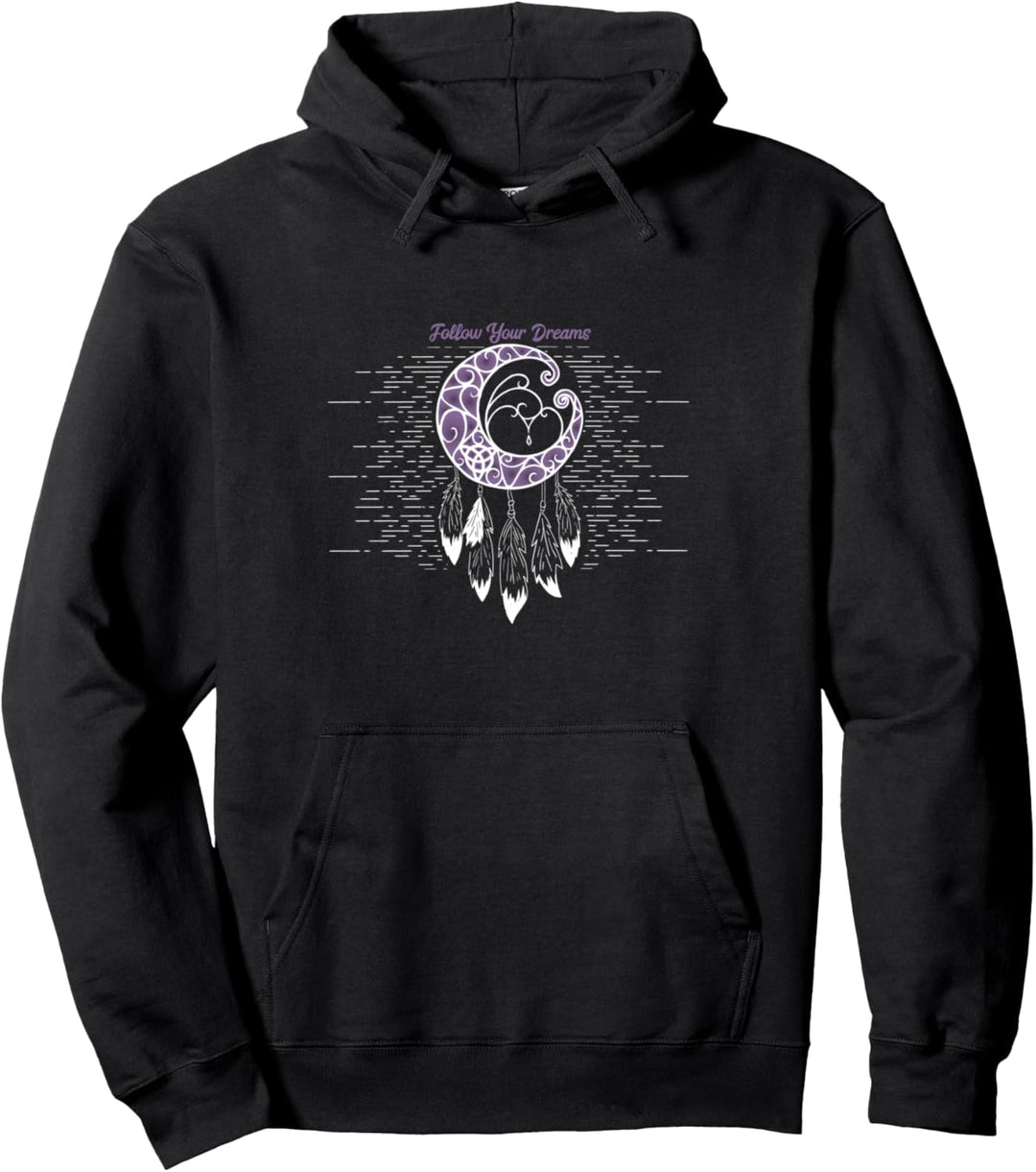 Follow Your Dreams Moon Dreamcatcher Pullover Hoodie