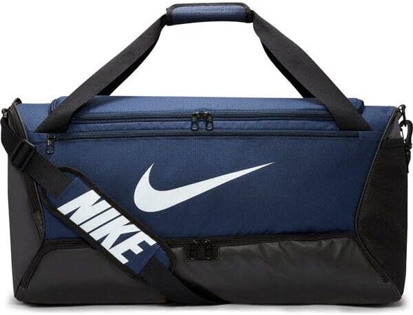 Nike Brasilia 9.5 Trainingstasche (Medium, 60 l), DH7710 Midnight Navy/Black/White 60L, Midnight Nav