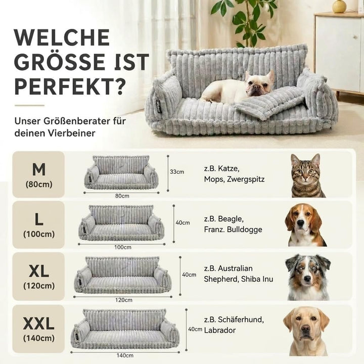 Hundesofa Chaffar Hundebett | Orthopädische Matratze | Moderner Stil | Cord-Design Grössen (Flieder,