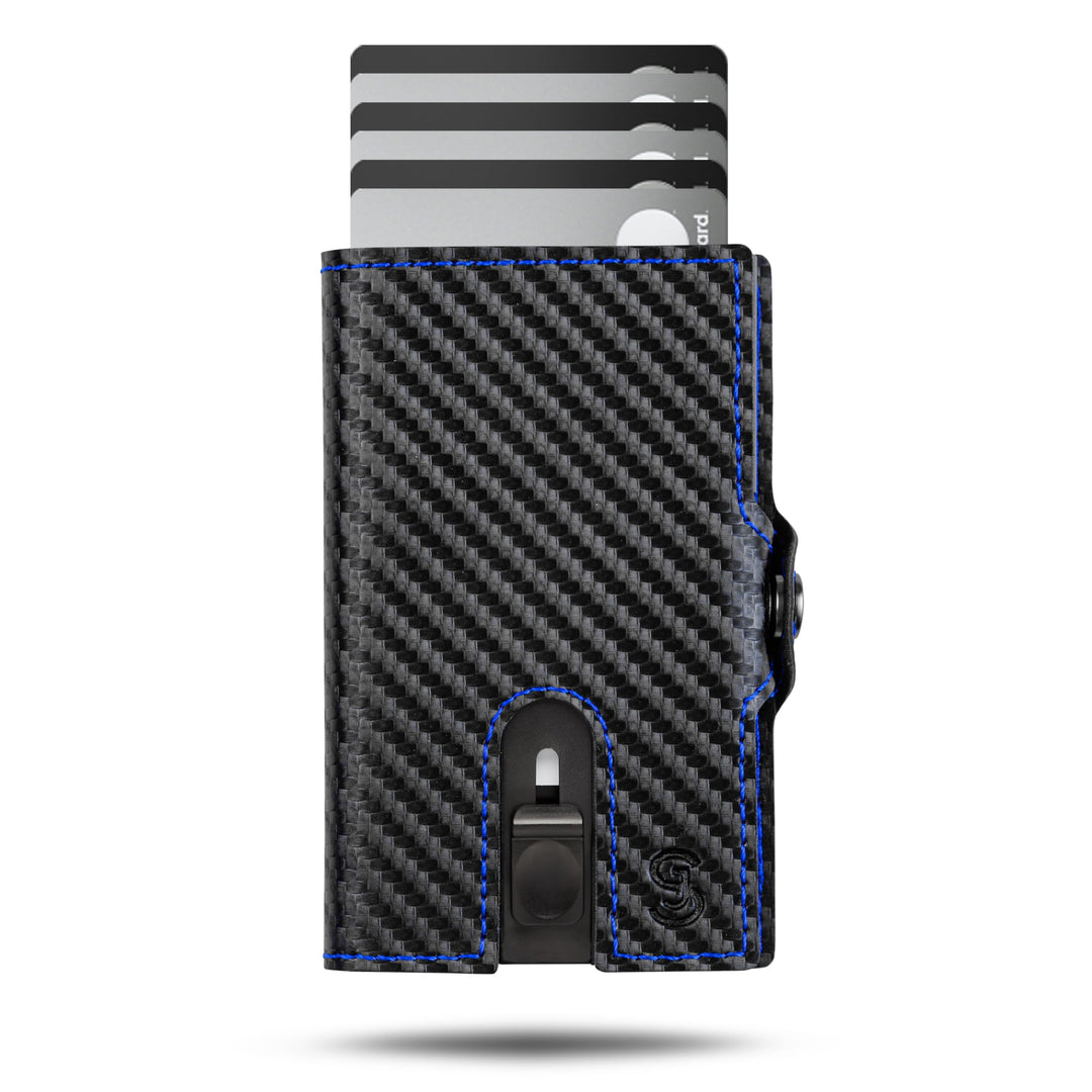 SLIMJACK Smart Wallet mit Münzfach - Kreditkartenetui mit RFID-Schutz - Geldbeutel für Herren - Alum