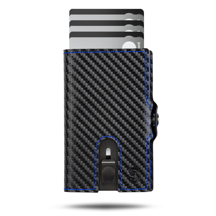 SLIMJACK Smart Wallet mit Münzfach - Kreditkartenetui mit RFID-Schutz - Geldbeutel für Herren - Alum