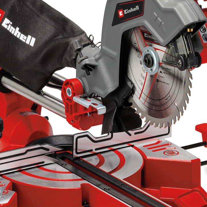 Einhell Zug-Kapp-Gehrungssäge TC-SM 216 (1.600 W, Drehtisch mit Schnellverstellung und Einrastpositi