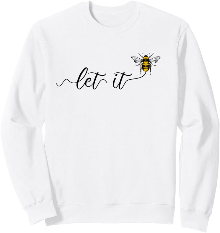 Let It Bee Handgezeichnetes Süsses Bienen Imker Line Art Dame Sweatshirt
