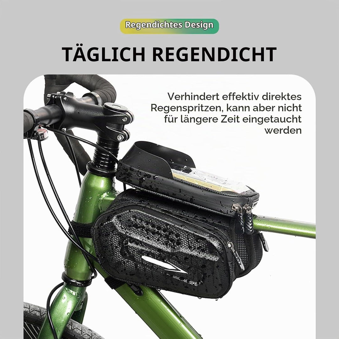 Fahrrad Rahmentasche Wasserdicht Fahrradtasche Rahmen Handytasche mit TPU Sensitivem Touchscreen für