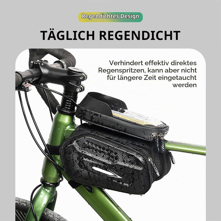 Fahrrad Rahmentasche Wasserdicht Fahrradtasche Rahmen Handytasche mit TPU Sensitivem Touchscreen für