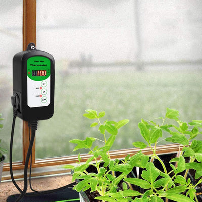 RIOGOO Digitaler Heizmattenthermostatregler für Samenkeimung, Reptilien und Brauen 68-108 ℉ thermost