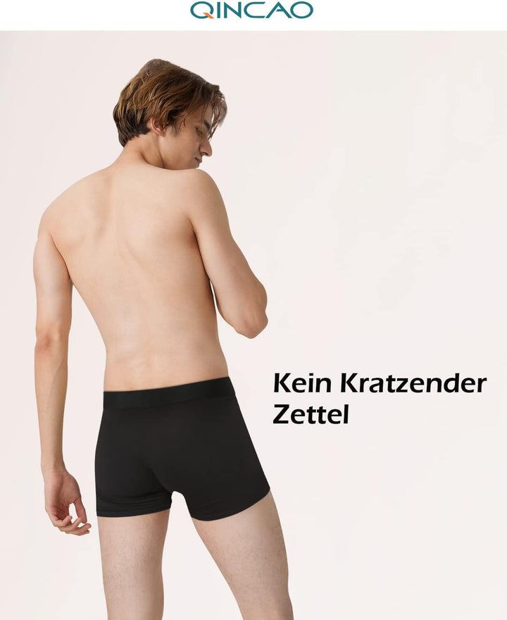 QINCAO Boxershorts Herren 6er Pack Ohne Kratzenden Zettel Männer Unterhosen Unterwäsche Boxer Baumwo