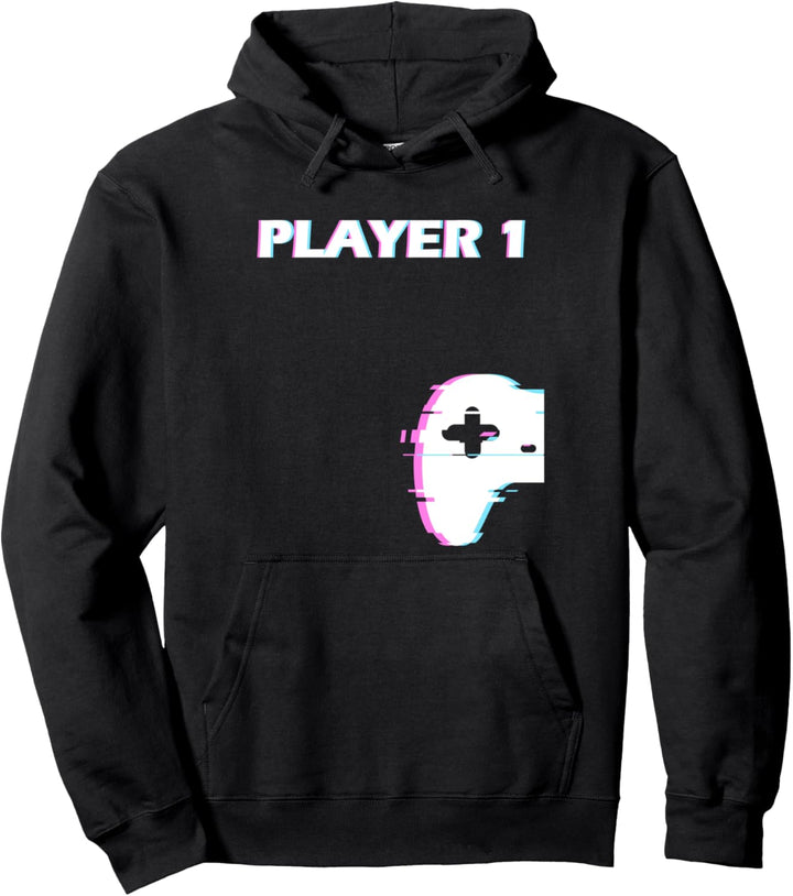 Player1 - Pärchen Valentinstag Gamer Partner Pullover Hoodie