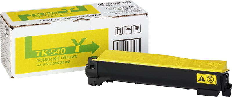 Kyocera TK-540Y Toner Yellow. Original Tonerkartusche 1T02HLAEU0. Kompatibel für ECOSYS FS-C5100DN g