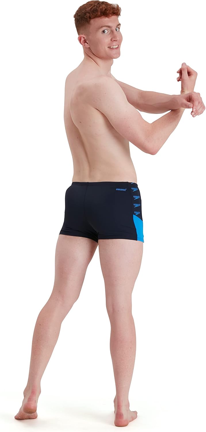 Speedo Herren Boom Logo Splice Aquashort (1er Pack) 3 Marineblau/Blau, 3 Marineblau/Blau