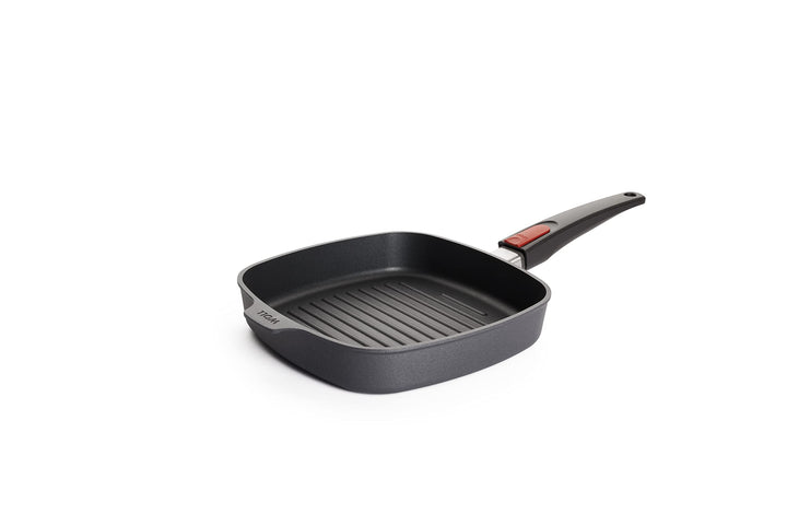 Woll – Diamond Lite Grillpfanne 24×24 cm viereckig mit Rillen & abnehmbarem Stiel – Antihaftpfanne a