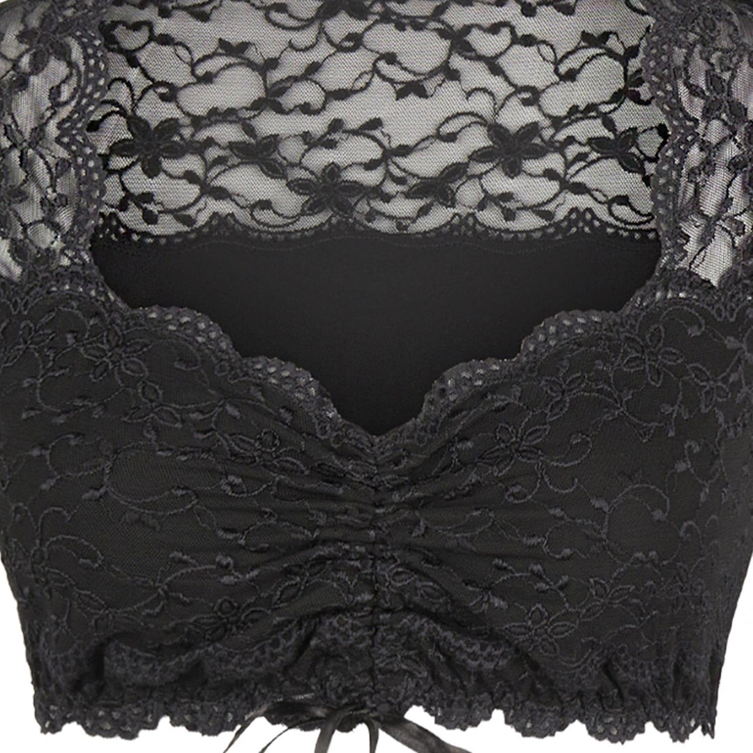Nina von C. Dirndl-Bluse, Kurzarm Damen,32,Schwarz